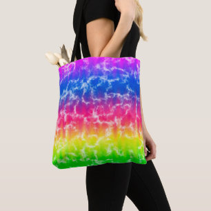 Vibrant Gradient Tie Dye Canvas tas