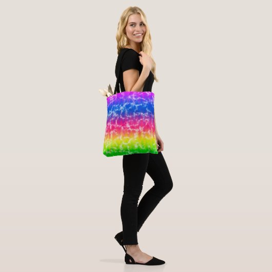 Vibrant Gradient Tie Dye Canvas tas (Op model)