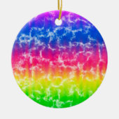 Vibrant Gradient Tie Dye Ornement de Noël (Devant)