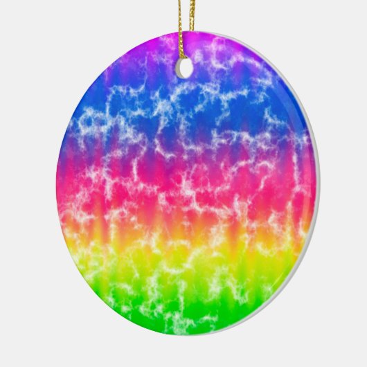 Vibrant Gradient Tie Dye Ornement de Noël (Gauche)