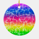 Vibrant Gradient Tie Dye Ornement de Noël (Dos)