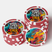 Vibrant Gradient Typographical Create Heroes  Poker Chips (Opstapeling)