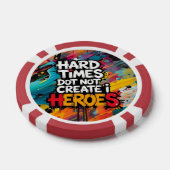 Vibrant Gradient Typographical Create Heroes Poker Chips (Enkel)