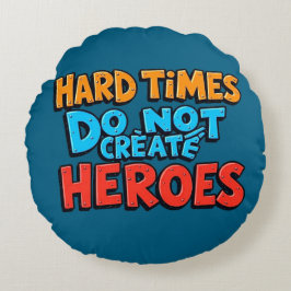 Vibrant Gradient Typographical Create Heroes  Rond Kussen