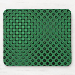 Vibrant Green Funky Circles Mousepad Muismat