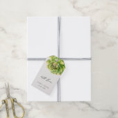 VIBRANT GROEN WATERVERF SUCCULENT PERSONALIZED CADEAULABEL (Met Touw)