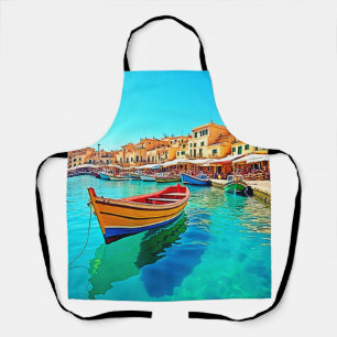 Vibrant Harbour: mediterrane gelukzaligheid Schort
