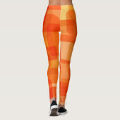 Vibrant hedendaags Abstract modern kunstOranje Leggings (Achterkant)