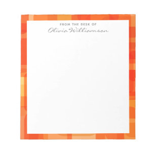 Vibrant hedendaags Abstract modern kunstOranje Notitieblok