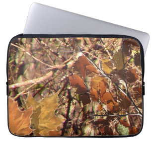Vibrant Herfst Forest Natuur Camouflage Decor Laptop Sleeve