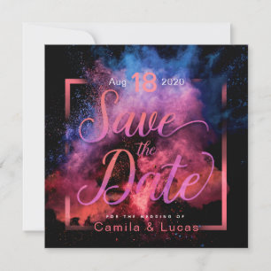 Vibrant Holi Powder Design Save The Date