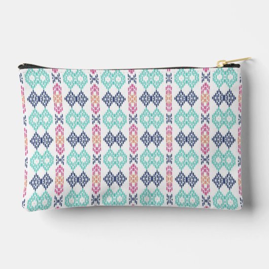 Vibrant ikat-style geometric vertical pattern etui (Achterkant)