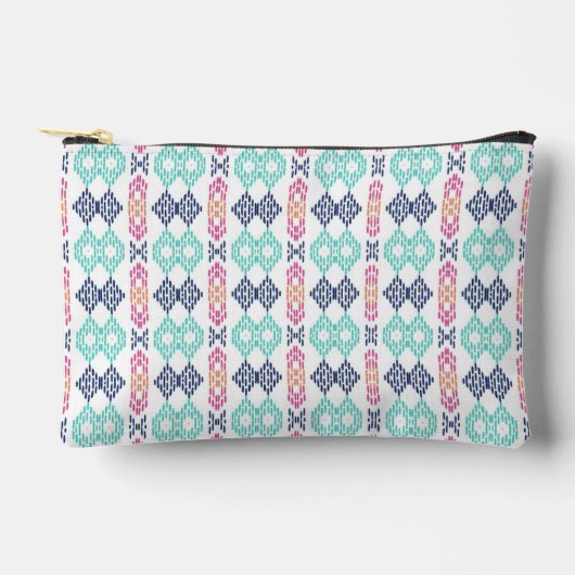 Vibrant ikat-style geometric vertical pattern etui (Voorkant)