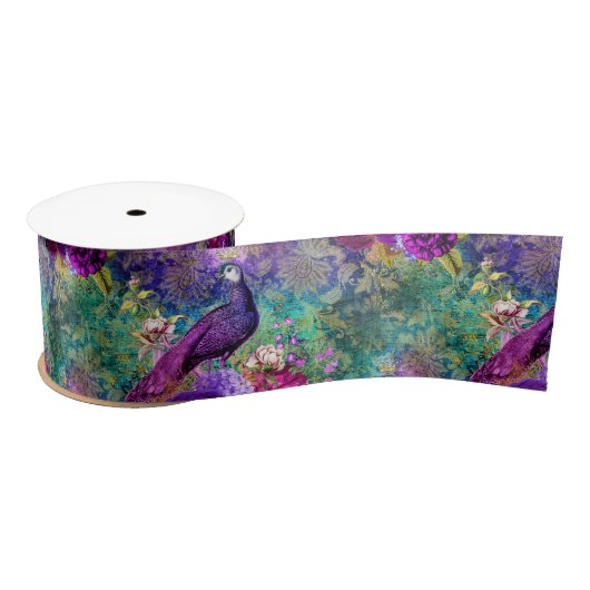 Vibrant Illustrated Peacock Pattern Lint (Spoel)