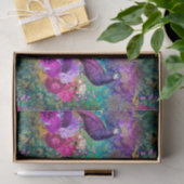 Vibrant Illustrated Peacock Pattern Tissuepapier (Geschenk)