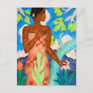 Vibrant Island Hues en Polynesische vrouw Briefkaart