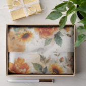 Vibrant Italian-Inspired Floral Collage Tissuepapier (Geschenk)