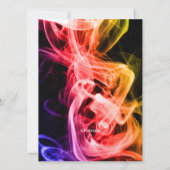 Vibrant Jaune Orange Violet Abstrait Invitation fu (Dos)