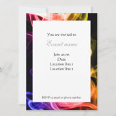 Vibrant Jaune Orange Violet Abstrait Invitation fu (Devant)