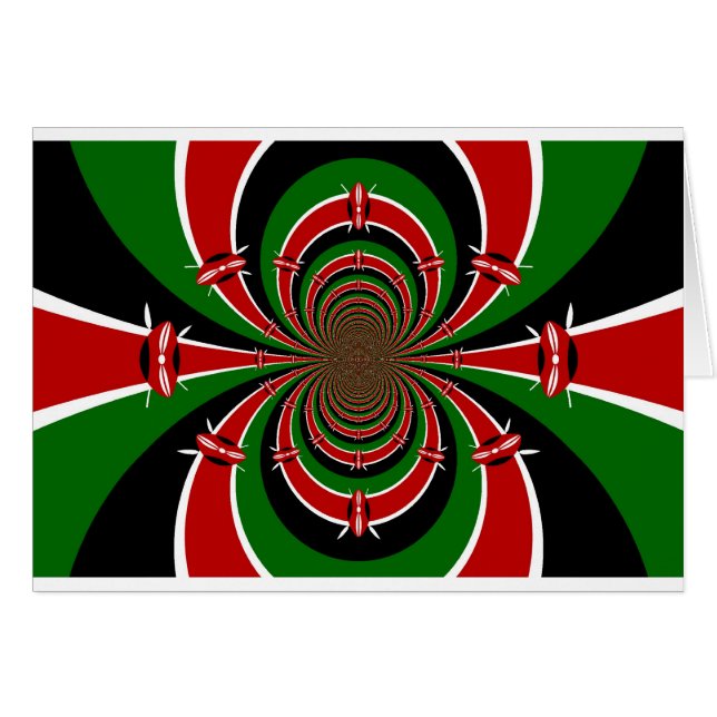 Vibrant Kenya Vision : Drapeau kényan en miroir (Devant horizontal)