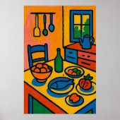 Vibrant Kitchen Still Life Poster (Voorkant)