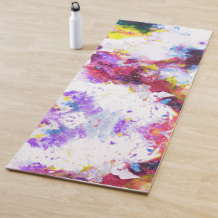 Vibrant kleurig Abstract schilderen Yogamat