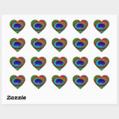 Vibrant koperen doezelaar hart sticker (Vel)