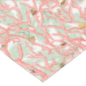 Vibrant Koraal Branches met Seashells Tafelkleed (Gekanteld)