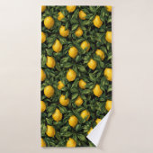 Vibrant Lemon Citrus Tree Pattern (Serviette de bain)