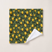 Vibrant Lemon Citrus Tree Pattern Bad Handdoek (Wasdoekje)