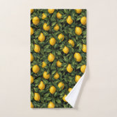 Vibrant Lemon Citrus Tree Pattern Handdoek (Handdoek)