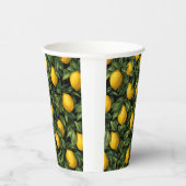 Vibrant Lemon Citrus Tree Pattern Papieren Bekers (Rechts)