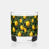 Vibrant Lemon Citrus Tree Pattern Whisky Glas (Links)