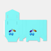 Vibrant lichtblauwe kersen bedankdoosjes (Uitgevouwen)