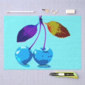 Vibrant lichtblauwe kersen tissuepapier (Craft)