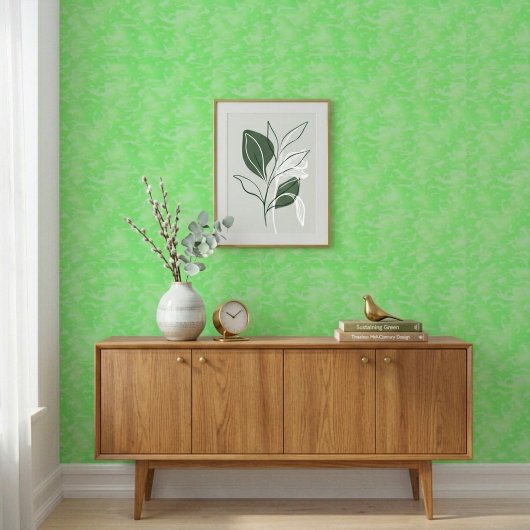 Vibrant Lime Green Abstract Camo Pattern Wallpaper Behang
