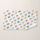 Vibrant Love Bugs Aquarelle Beetles (Serviette à main)