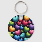 Vibrant Love (personalized) Sleutelhanger (Achterkant)