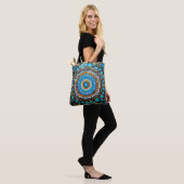 Vibrant Mandala Dot Pattern Tote Bag with Blue and (Op model)