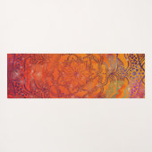 Vibrant Mandala Flower Boho Stylish Bright Oranje Yogamat (Achterkant (horizontaal))