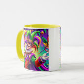 Vibrant Mardi Gras Jester Mug - Carnaval coloré (Devant gauche)