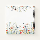 Vibrant Mariage Fleur sauvage Livre d'invité (Dos)