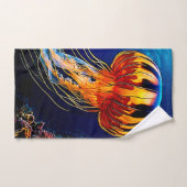 Vibrant méduse Art sous-marin (Serviette à main)