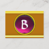 VIBRANT MEMORY2 MONOGRAM roze Visitekaartje (Achterkant)