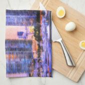 Vibrant Miami Skyline Sunrise Theedoek (Quarter Fold)