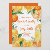 Vibrant Mimosa Brunch & Bubbly Invitation (Devant / Derrière)