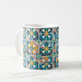 Vibrant Modern Moroccan Zellige Tile Pattern Koffiemok (Voorkant links)