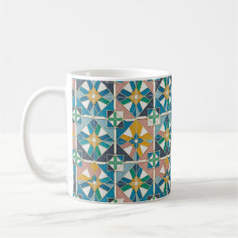 Vibrant Modern Moroccan Zellige Tile Pattern Koffiemok
