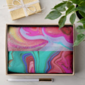 Vibrant Moderne Marble Waterverf personaliseren Tissuepapier (Geschenk)