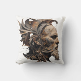 Vibrant Monarch Butterfly Illustration on Light Ba Kussen